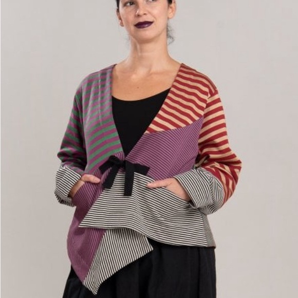 Urban by Alembika Colorful Striped Jacket size 5/XXL - New - Picture 3 of 8